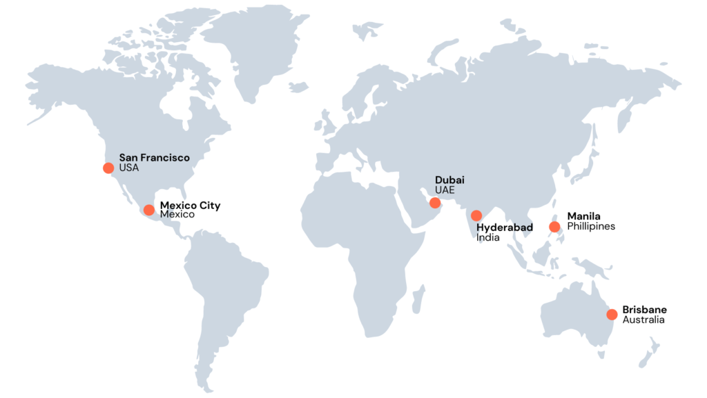 World map marquea